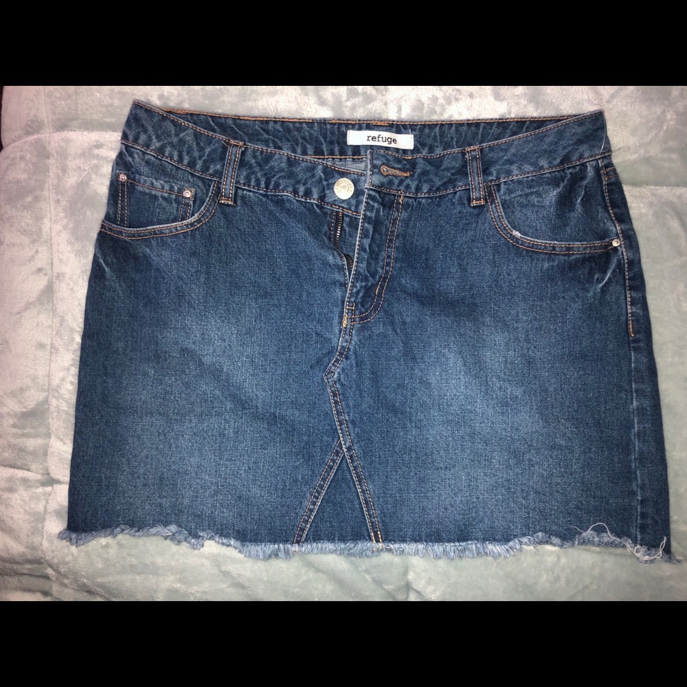 Denim mini skirt